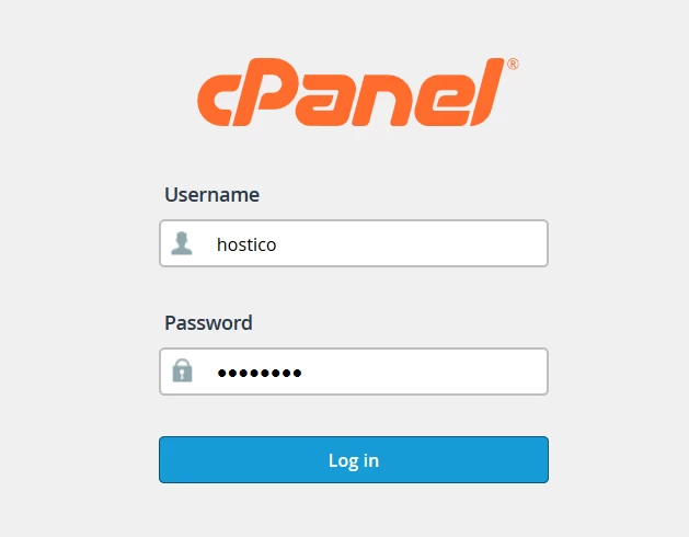Autentificare cPanel
