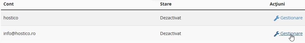 Gestionare casuta de e-mail