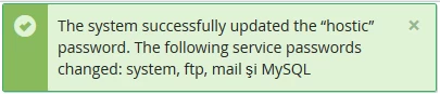 Confirmare updated parola