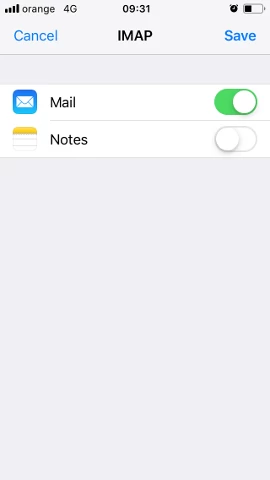 Salvare cont de mail