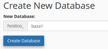Create New database cPanel
