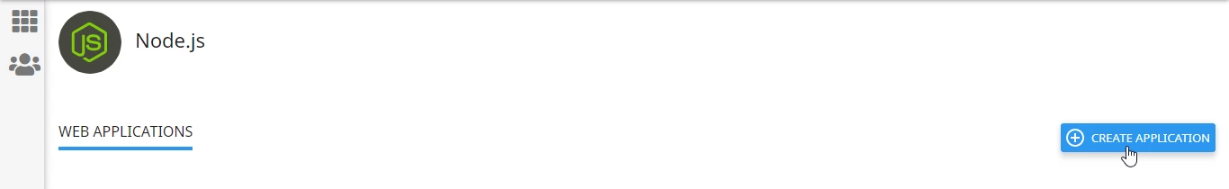 create application nodejs