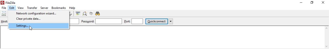Filezilla FTP edit