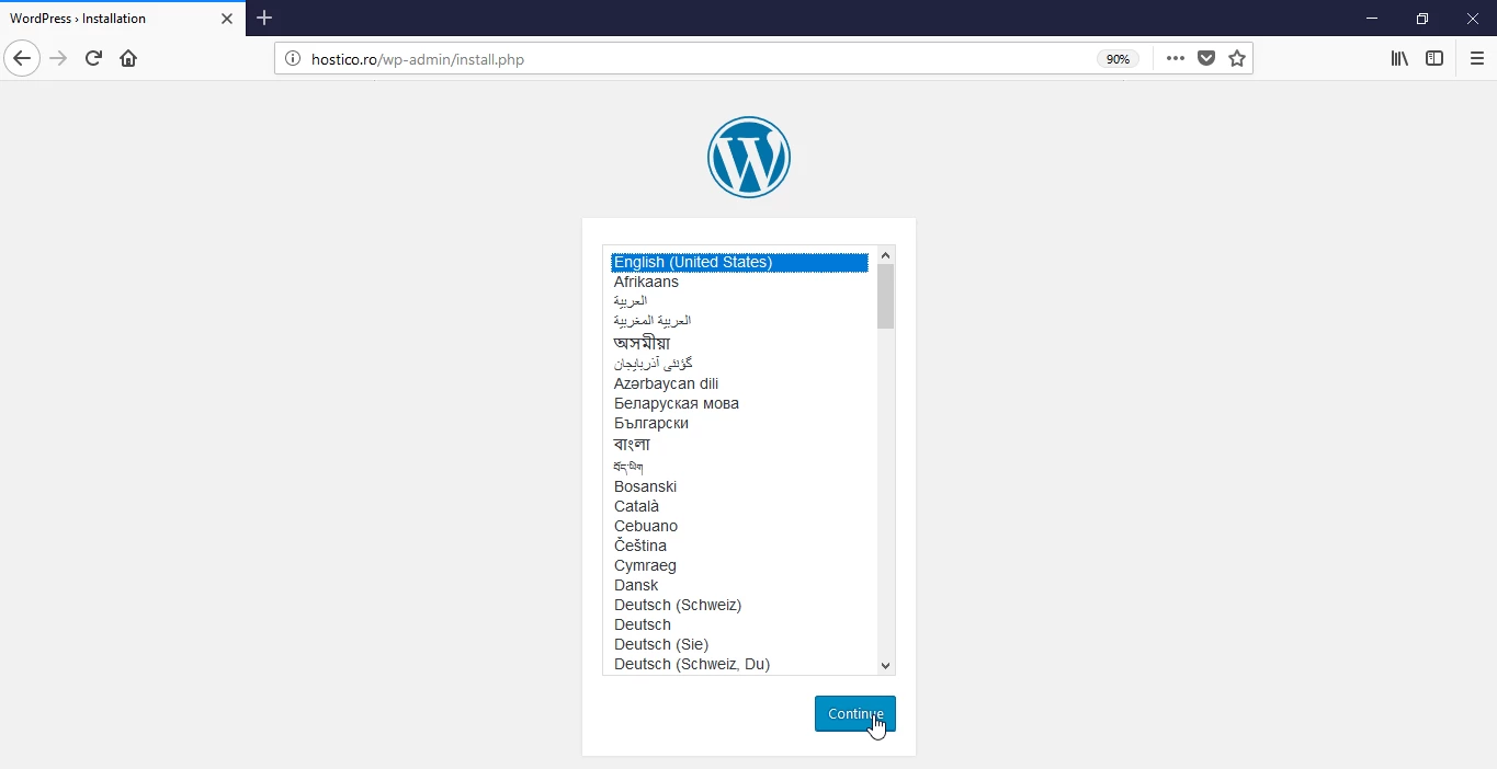Instalare WordPress