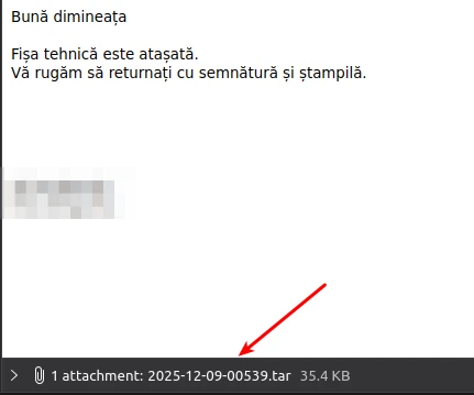 Pievienojums E-pastā